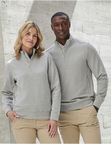 HEN-H842-Unisex Sustainable 1/4 Zip Sweatshirt